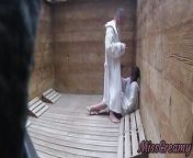 Dick Flash - I Pull Out My Cock in Front of a Teen Girl in the Sauna and She Helps Me Cum - Risk of Getting Caught from sauna