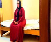Fucking a Chubby Muslim mother-in-law wearing a red burqa & Hijab from saudi arabia rough sex