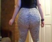 Sexy BBW PAWG booty shaking in tights from hot ass shaking in tight mini dress