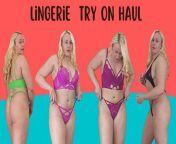 Lingerie try on haul from linsey donovan nude micro bikinis try on haul