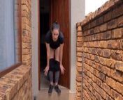 Woman pissing out of the front door from indian girl pissing out door