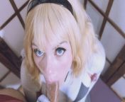 Spider Gwen gives you a POV eye contact Blowjob (Part 1) - SweetDarling from my slave mimicked spiderman and stood upside down until milk ran down his deepthroat