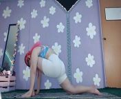Cute Latina Milf Yoga Workout Flashing Big Boobs Nip slip See through Leggings from boos slip