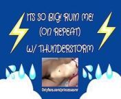 ITS SO BIG! RUIN ME! (Thunderstorm ASMR) from sound rain on tin roof