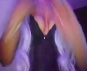 Girl with purple hair plays on webcam from purple hair ebony girl invites stranger for an intimate fuck
