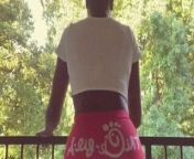Big Booty Ebony shows off her ThiCk fil A shorts from big booty ebony with fat pussy solo