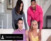 MODERN-DAY SINS - Teens Are Convinced To Have INTERRACIAL GROUP SEX With Older Couple! CUM SWAPPING! from group sex kiss