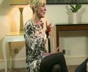 Louise Minchin Legs Short Skirt Black Tights from skandal presenter metro tv