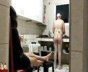 Dominant wife punishing and humiliating her cuckold sissy maid from mistress punish feet wo