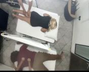 Erotic Massage on the Body of the Beautiful Wife Next to Her Husband in the Couples Massage Salon It Was Recorded from wife next