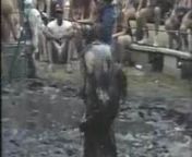 Nude ladies mud wrestle from nude in mud