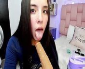 Horny slut sucks a dildo like the little daddy whore she loves to be while she enjoys making multiple men masturbate from lolibooru litte daddy