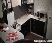 My naked girlfriend making dinner in the kitchen from stepsis cant stop to cum inside you