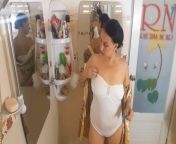 Hidden cam. Nice lady in the shower room trying on a leopard robe and white linen. Try on haul underwear cam 1-1 from robe and happy sex video stage com xxx aj 14 mp video com