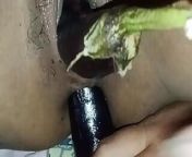 Insertion extrem doubel anal and pussy black from mature aunty boob and pussy capture by husband