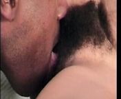 Chocolate skin honey gets nailed doggy style on the couch from hairy indian honey gets cumstained chin