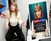 Evie Gets Busted With Her Baby Stroller For Shoplifting And Is Taken For Questioning from shoplyfter slim redhead teen needs to find a way to slink her way out of jailtime
