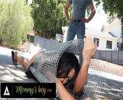 MOMMY'S BOY - Stacked MILF Gets Hard Fucked By Her Pervert Hung Gardener While Stuck In A Fence from gaydek boy
