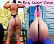 Step Mom's Workout - Leotard Thong from big weight ass