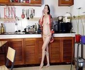 Housewife in pantyhose in the kitchen. Naked maid gets an orgasm while cooking. 4 from www xxx sex regina mom and sun mara