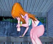 Nami gets a creampie on the beach! One Piece Hentai from nami one piece hentai