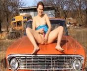 classic car fun- andrea sky from classic car nude babes