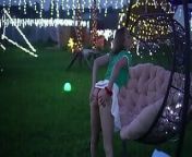 Stepsister got excited on the swing from 3d swing