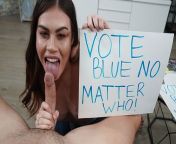 Stepsis Sucks My Cock So I VOTE blue! from political my