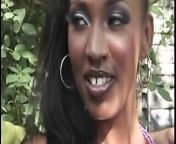 Randy ebony babe takes dick in her twat and mouth from randi outdoor