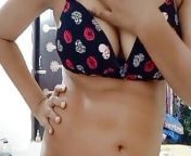 Tamil Hot Slim Bhabhi With Bra Pantty (Big Boobs & Gets Hot) Sex & cum from sexy boobs with bra