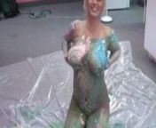 Milf with a hot Body Painting from girl body painting