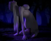 Blonde Chick Riding Dildo in the Forest : 3D Porn from jungle girl comic nude