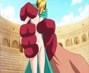 ONE PIECE edited ecchi moment from anime Rebecca - colosseum from viola naked in one piece