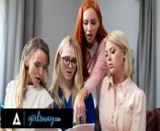 GIRLSWAY - The Dirty Pristine Edge And Her Besties Practice An Outrageous Sexual College Play from outraged futugive