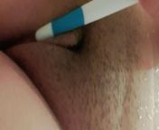 I put a toothbrush in for the first time # super horny from 泰州市伴游【170k7550k6150】570w