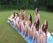 Group of Japanese Girls Blow Few Guys and Get Their Cunts Licked Before Pissing from outdoor handjob and blowing