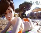 Tracer At The Beach Shaking Her Ass from spike rule 34 paheal