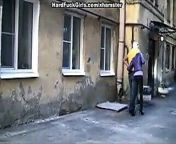 Sexy blonde caught and fucked in an abandoned house from mysterious abandoned house