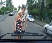 Busty and old German slut eating warm cum in the back of the car from old lady xxx moves girl