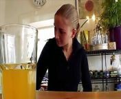 A curvy blonde slut from Germany riding a hard cock in the kitchen from germany slut
