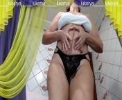 Hot housewife Lukerya flirts hotly during an online broadcast with her fans, demonstrating her soft belly, fantasizing s from www hot housewife s