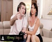 MOMMY'S BOY - Lonely Stepmom Riley Jacobs Interrupts Stepson's Gaming Sesh To Get Drilled Doggystyle from raley jacobs