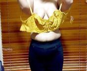 Sexy Indian Wife Bra Change - Teases with Sensual Boobs Press from surveen chawla actress boobs press video