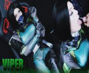 Valorant - Viper Cosplay creampie and facial from reyna valorant