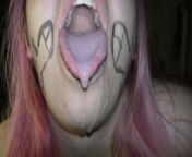 Cumslut wife covered in cum, swallow huge drooling cumshots from writing body
