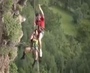 nice cliff rock climbing date from fantasy hanging and air dancing