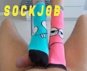 Stepsister does sockjob with stepbrother for the first time. from stepsister fucking with stepbrother for some chocolates 3