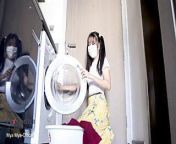 Myanmar Tiny Maid gets stuck in Washing Machine and is then Banged in her Ass from Behind from desi babe fucked from behind