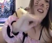 Neko girl from neko girl masturbates and gets orgasm on snapchat with her hands tied