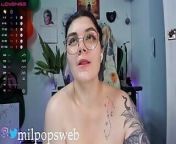 A cute curvy girl with a hairy pussy sparkles and opens her mouth, sticking out her tongue from girl sex open 3gp move comp